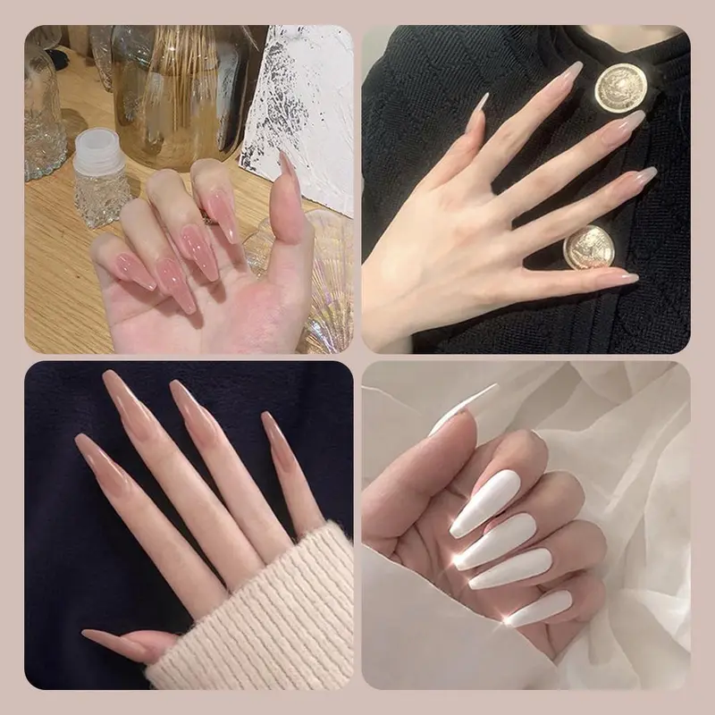 Móng Tay Giả, Phong Cách Pháp, Thiết Kế Móng Tay Nghệ Thuật, Móng Tay Có Thể Tháo Rời, Không Thấm Nước, Móng Tay Giả 0