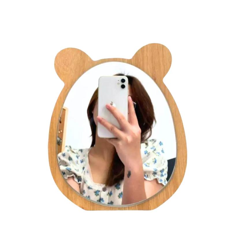  Gương Trang Điểm tai gấu Gương Để Bàn có đế đỡ cute gương decor siêu đẹp. 