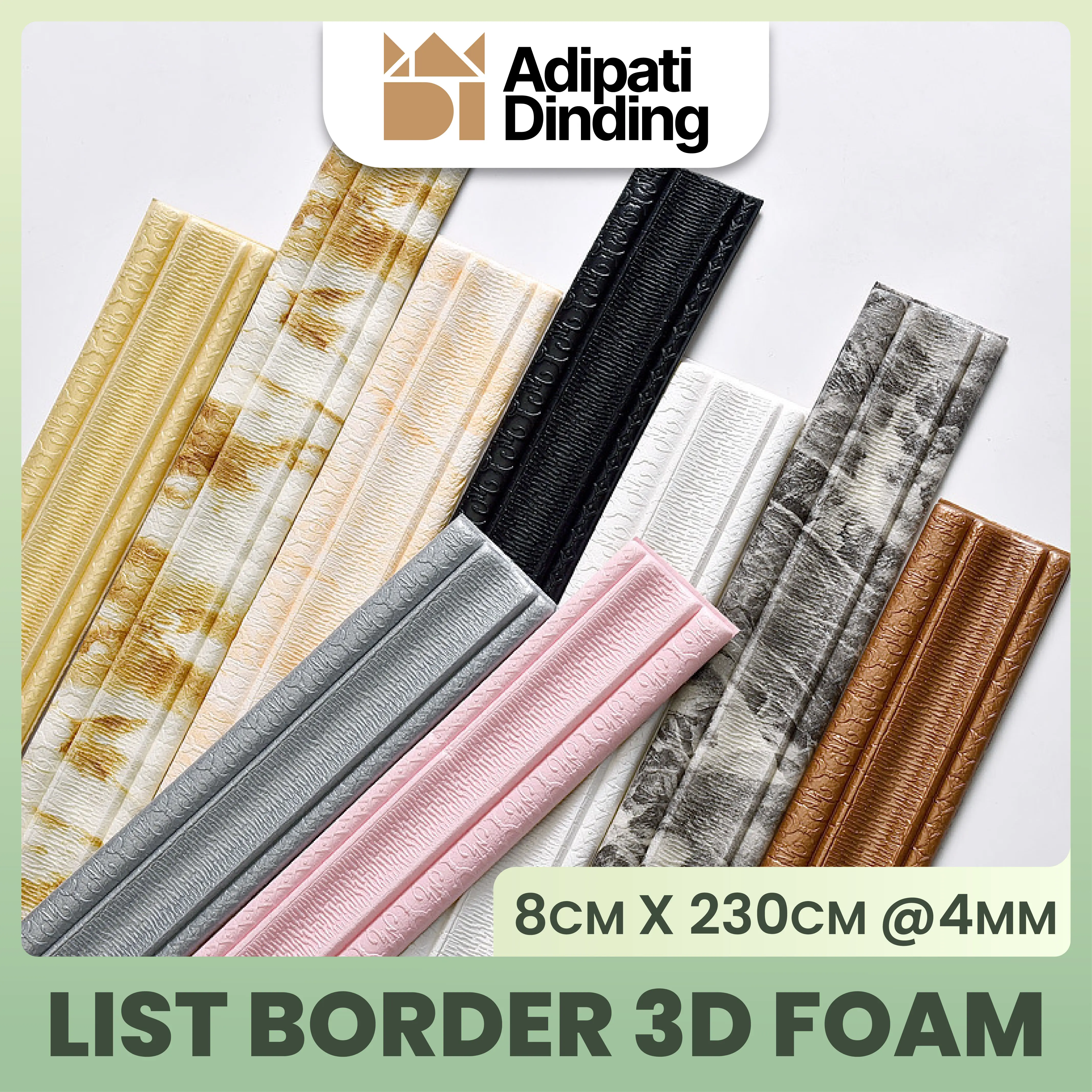 WALLPAPER BORDER 3D FOAM ATAU LIST FOAM MOTIF ALL VARIANT ADIPATI