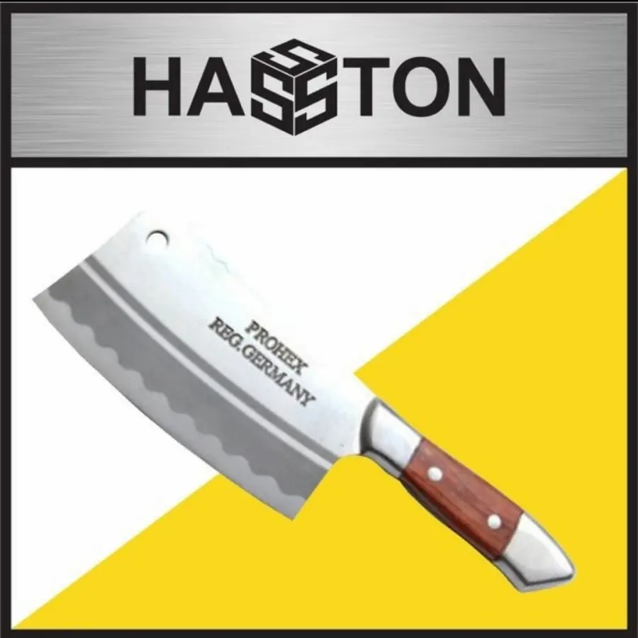 HASSTON 3020-012 Pisau Daging Cincang Stainless Steel Tanpa Sambungan