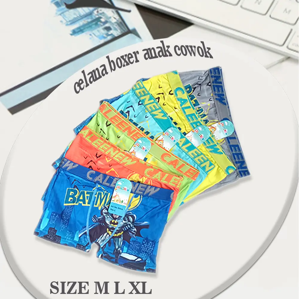 6 PCS Celana Dalam Boxer Anak Cowok 1 Sampai 9 Tahun Fashion Motif