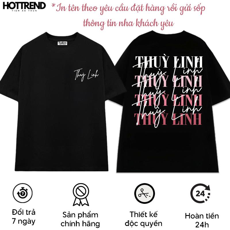 Áo thun HOTTREND IN CHỮ TÊN THEO YÊU CẦU có thể đổi màu chữ chất COTTON co dãn 2 chiều thám hút mồ hôi áo từ size M-5XL dành cho cả nam và nữ