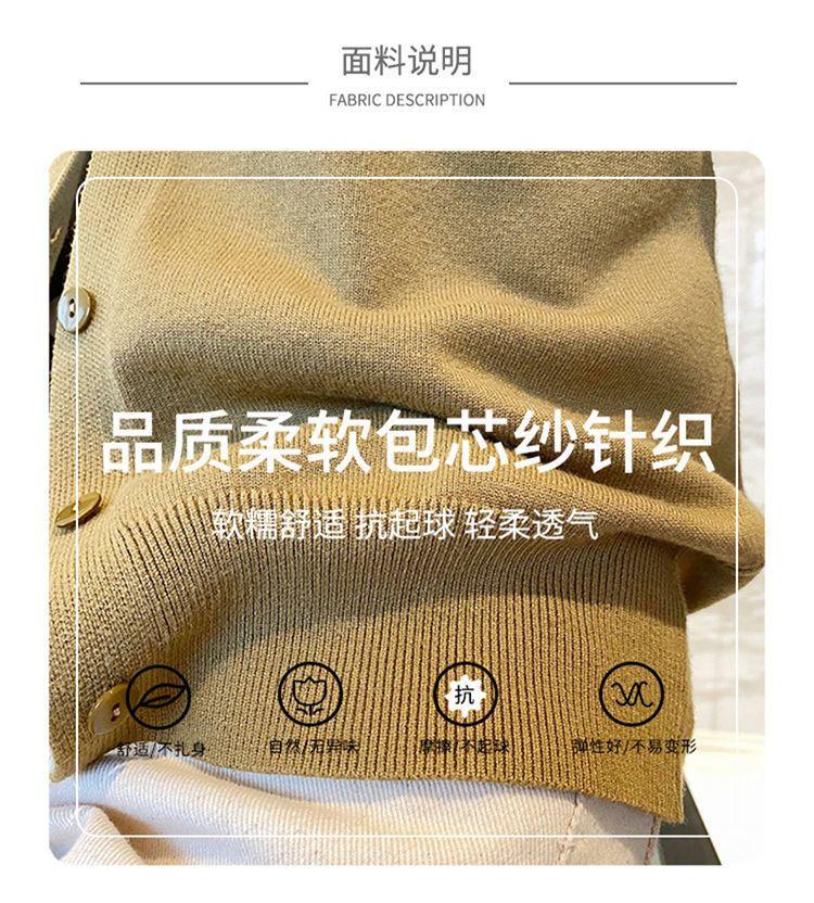 Product Introduction of Áo Cardigan Dệt Kim, Áo Khoác Phù Hợp Bên Ngoài Mỏng Mùa Thu, Dành Cho Nữ, Hàng Mới Về 2023, Áo Len, Ngắn Và Rộng, Màu Đen, Cổ Tròn, Áo Dài Tay 2