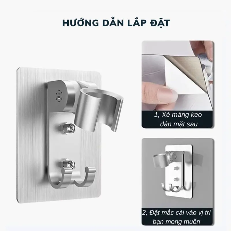 Vòi Hoa Sen, Vòi Nhà Tắm Tăng Áp Lực Nước Chất Liệu Mạ Inox Chống Gỉ Tay Cầm Đen Nhám 4 Chế Độ Xả Nước Dây 1,5m 3
