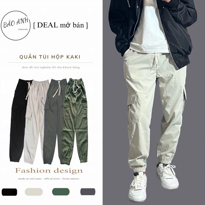 COMBO 1-2 Quần Jogger Kaki Mềm Túi Hộp Nam Nữ Thể Dục -Sport