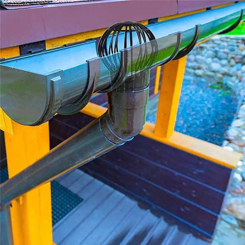 Gutter Guards Flexible Rust-free Roof Filter Cover Anti-blocking Round Net Cover For Clean Drain Drainage Ditch Guard