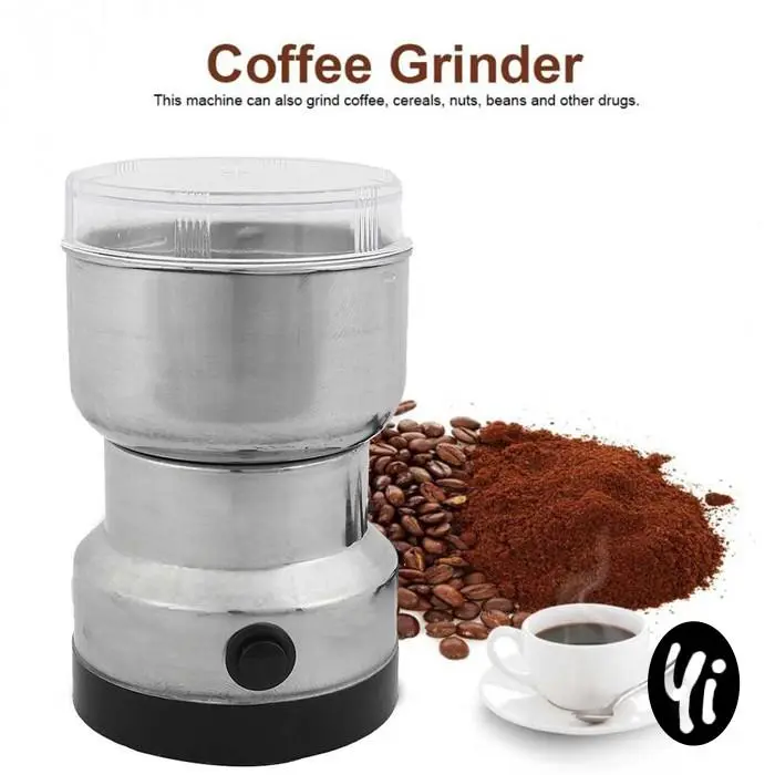 [COD] Alat Penggiling Kopi Listrik Coffee Grinder 150W Elektrik Pemotong Biji Bumbu Dapur Praktis Barista Garansi 1 Tahun 0