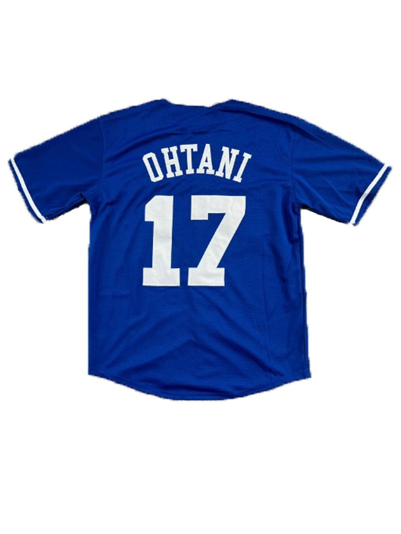 Product Introduction of Men's Letter & Figure Patched V Neck Baseball Jersey, Loose Casual Comfortable Breathable Button Front Short Sleeve Baseball Top for Daily Wear, Men's Sportswear for All Seasons 9