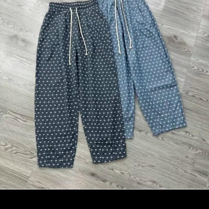 Quần jean kaki bom nơ 35-100kg quần baggy BIGSZE jean quần thể thao công sơ mặc lên from xinh Nữ bigsize lưng thun quan ong rong jeans sau co giãn