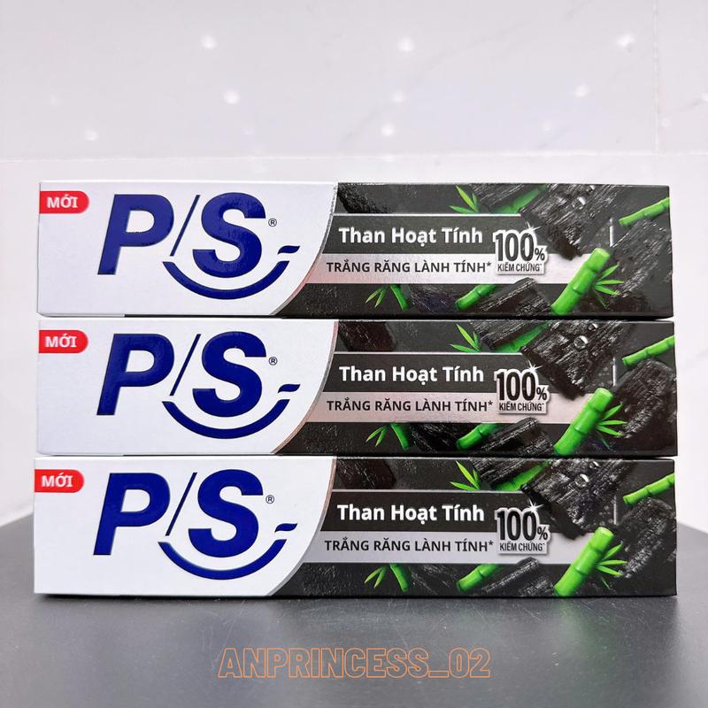 COMBO 3 Kem Đánh Răng P/S Than Hoạt Tính Răng Trắng Hơn Sau 7 Ngày 180G/Tuýp