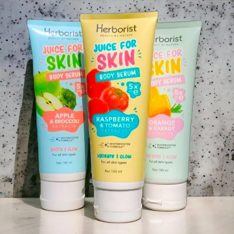 Herborist Body Serum Body Lotion All Varian  5X Vitamin E Ukuran 180ml Kering Leher 0