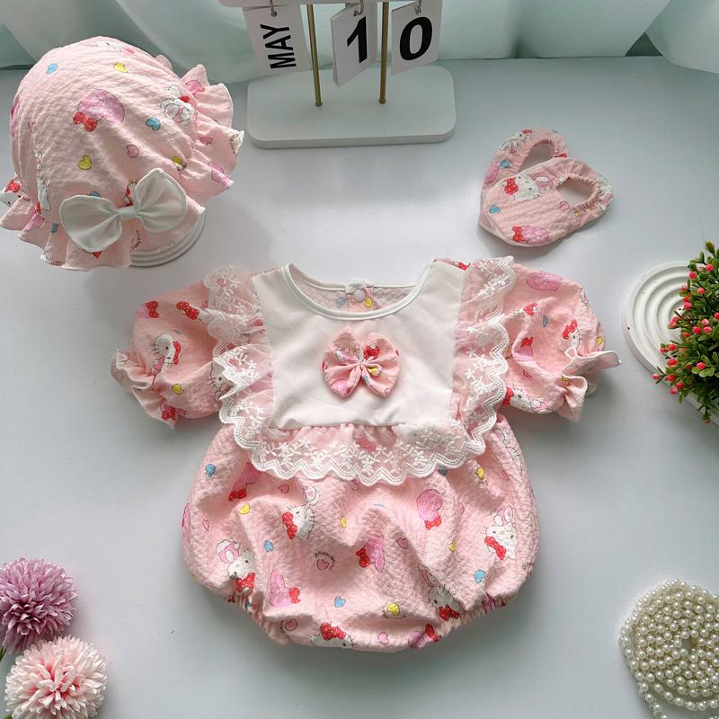 Body Gấu Hồng Cho Bé Sơ Sinh Đầy Tháng Đủ Size 3-13kg Chất Đũi Tơ Tông Màu Hồng Cam Xinh Xắn