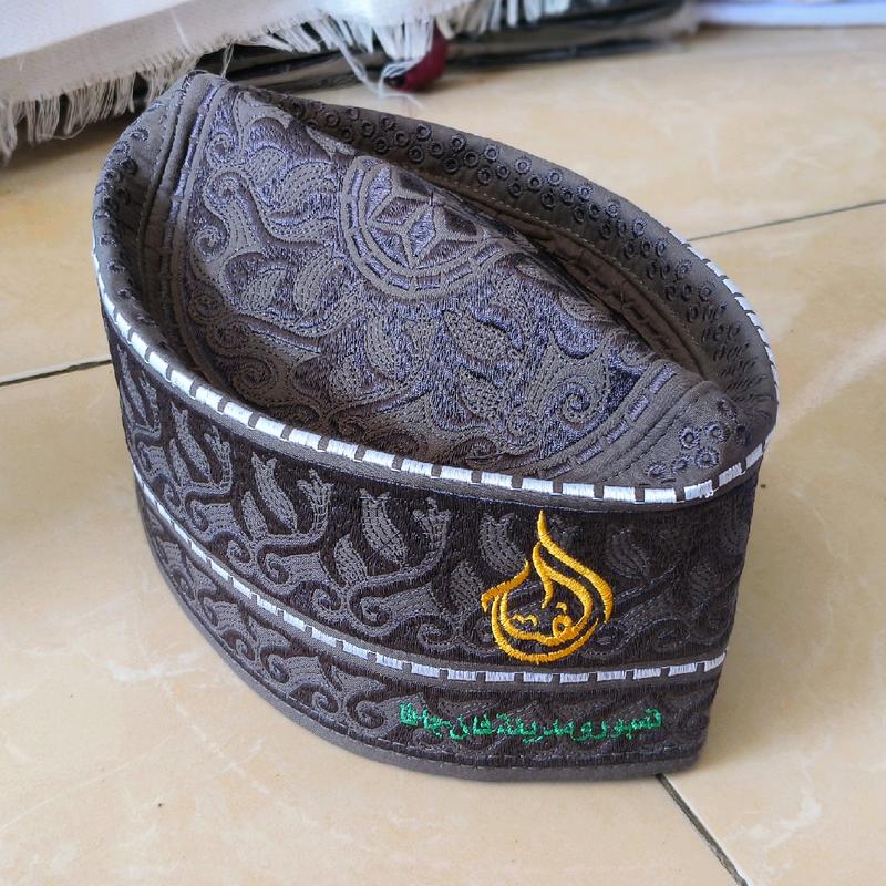 Peci Oman BANGLADESH LOGO AL-FATAH TERMURAH(POLOS NON LOGO) Muslim Kopiah Songkok 1
