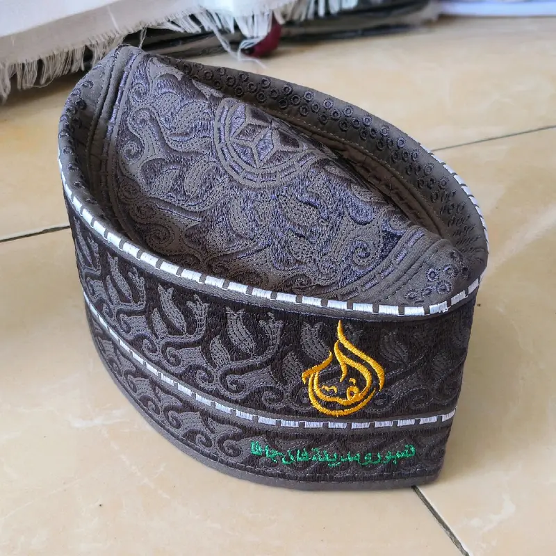Peci Oman BANGLADESH LOGO AL-FATAH TERMURAH(POLOS NON LOGO) Muslim Kopiah Songkok 1