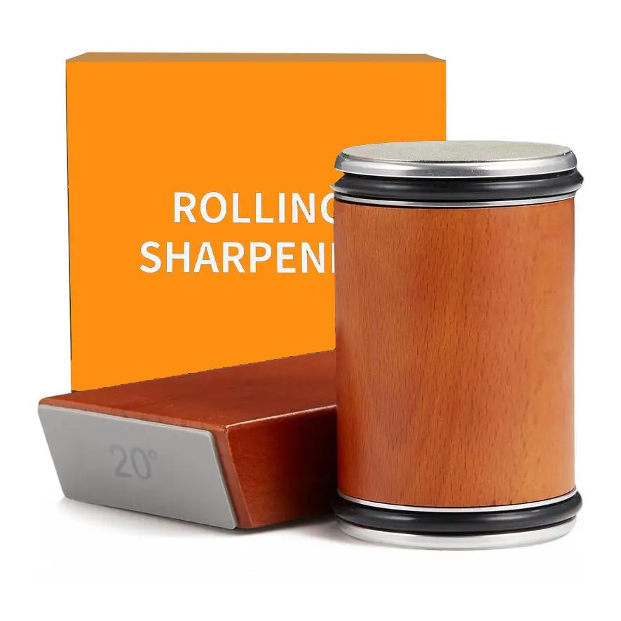 Manual Knife Sharpener Set, Rolling Knife Sharpener Kit, Simple Durable Multifunctional Kitchen Knife Sharpening Tool, Kitchen Gadgets