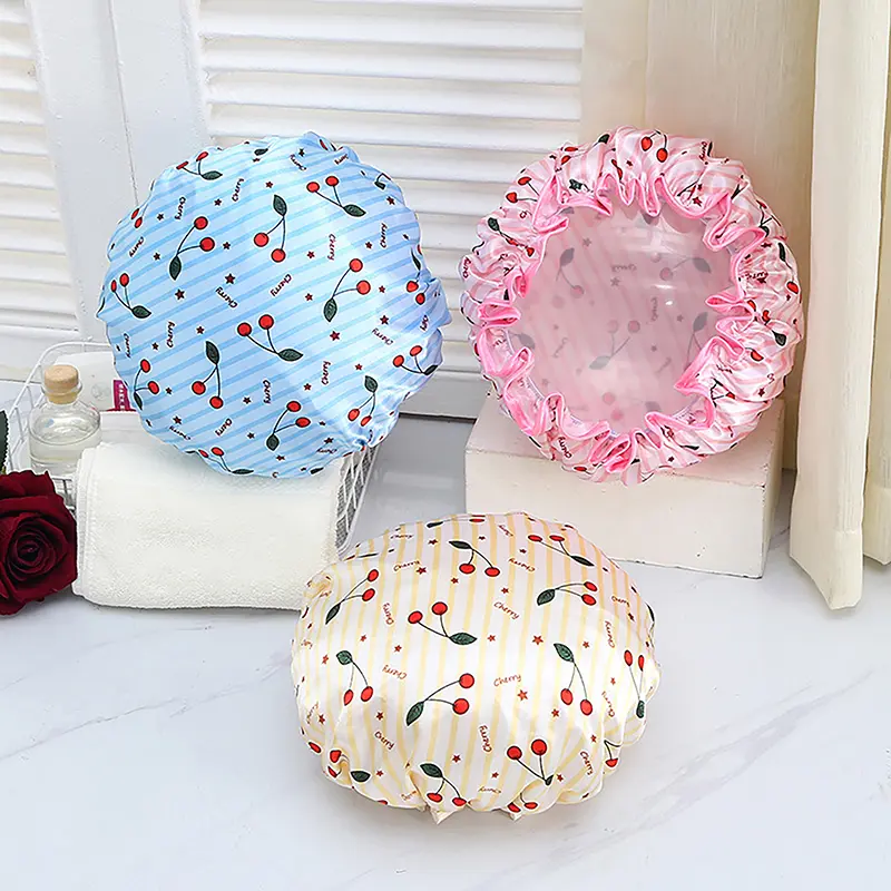 Mũ Tắm, Chất Lượng Cao, Hai Lớp, Đa Chức Năng, Dành Cho Nữ, Chống Thấm Nước Và Bụi, Thoáng Khí, Phụ Kiện Tóc 1