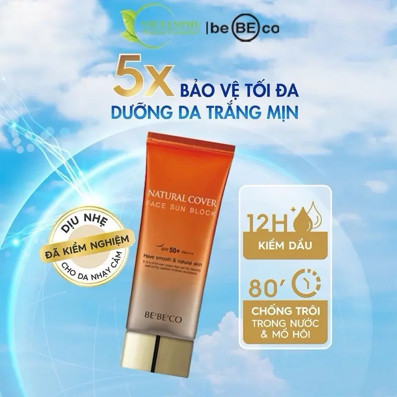 Kem chống nắng BEBECO Natural Cover Face Sun Block 4