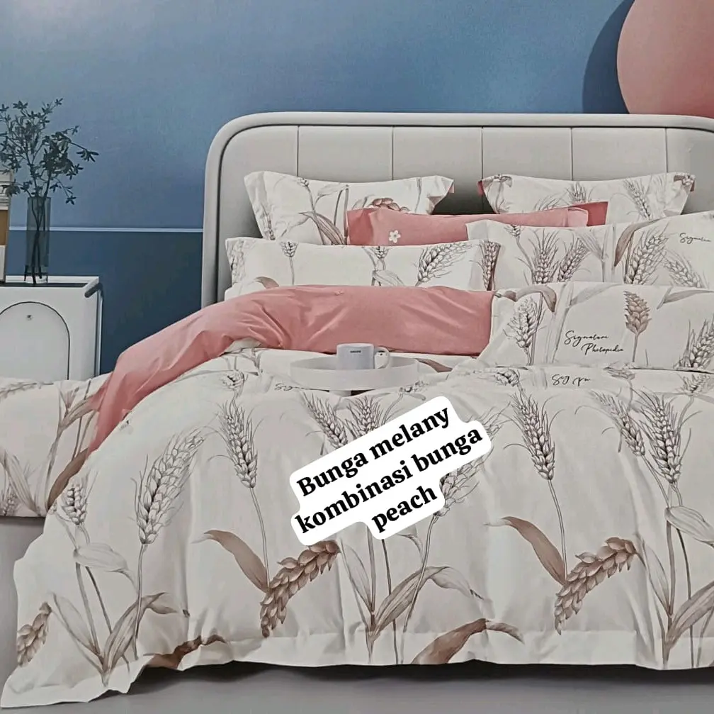 sprei set (160/180/200 t.30cm) + bedcover Bahan katun jepang