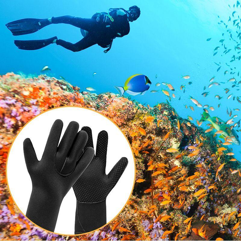 3mm Diving Mittens Flood Control Water Swimming Snorkeling Equipment ...