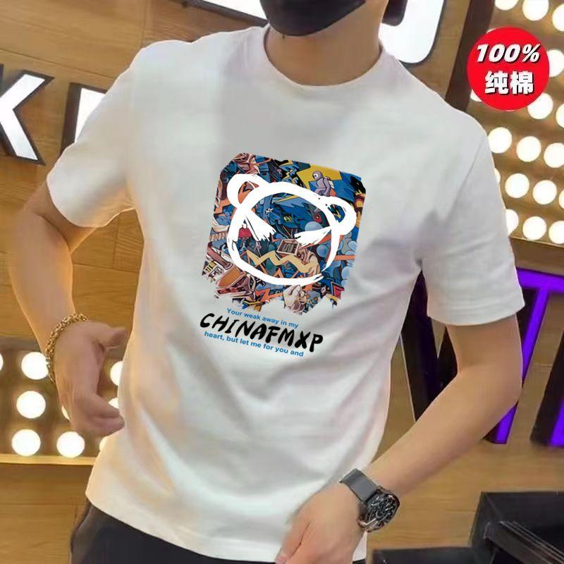 Product Introduction of Pure Cotton Short Sleeve T-Shirt for Men, Summer New Trendy High-End Half Sleeve Versatile Loose Plus Size Fashion Breathable Shirt for Women 26