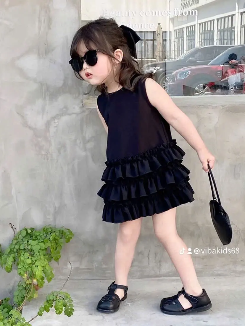 Váy bé gái sát nách [TE06]- Vibakids- Đầm bé gái sang chảnh đi chơi đi du lịch