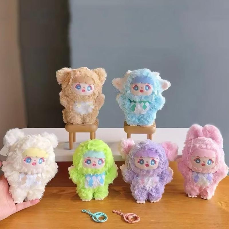 Hot Gấu Bông móc khoá mặt in hình baby three cao 10-14cm dùng gắn túi balo