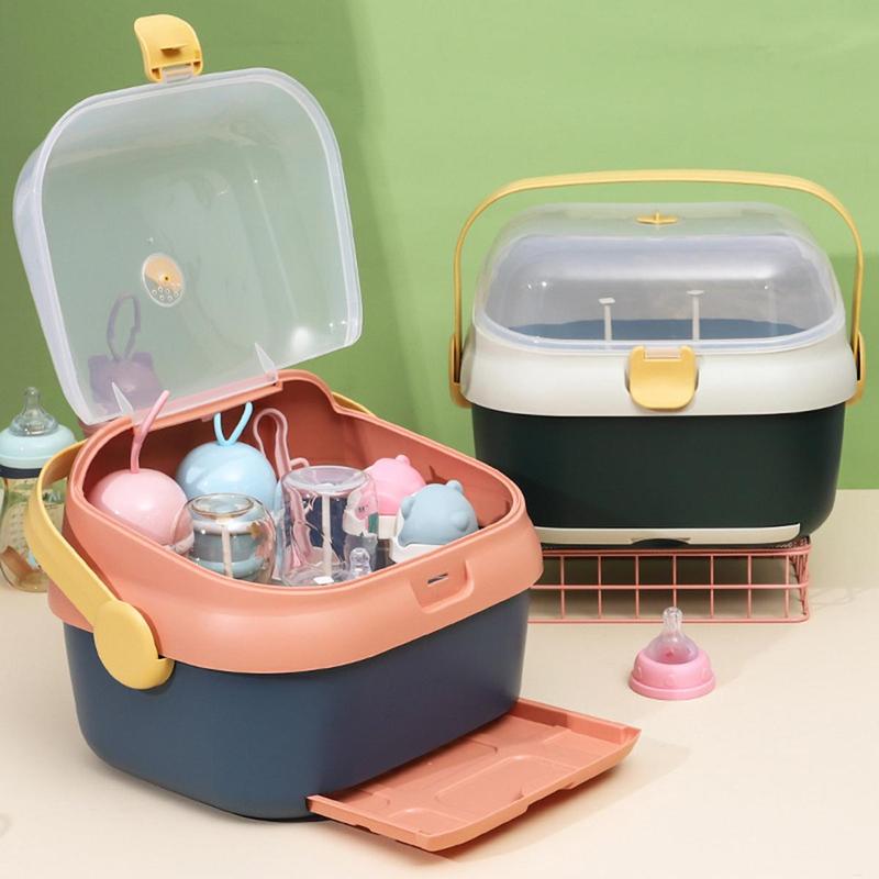 Product Introduction of Baby Bottle Storage Box Dustproof Drain Bottle Thickened Plastic Bottle Storage Box 20