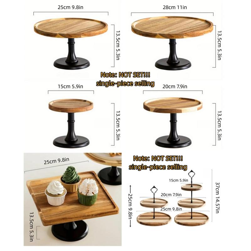 Wooden Cake Tray, Cake Display Stand, Dessert Display Tray, Cake Stand for Home Kitchen Party 1