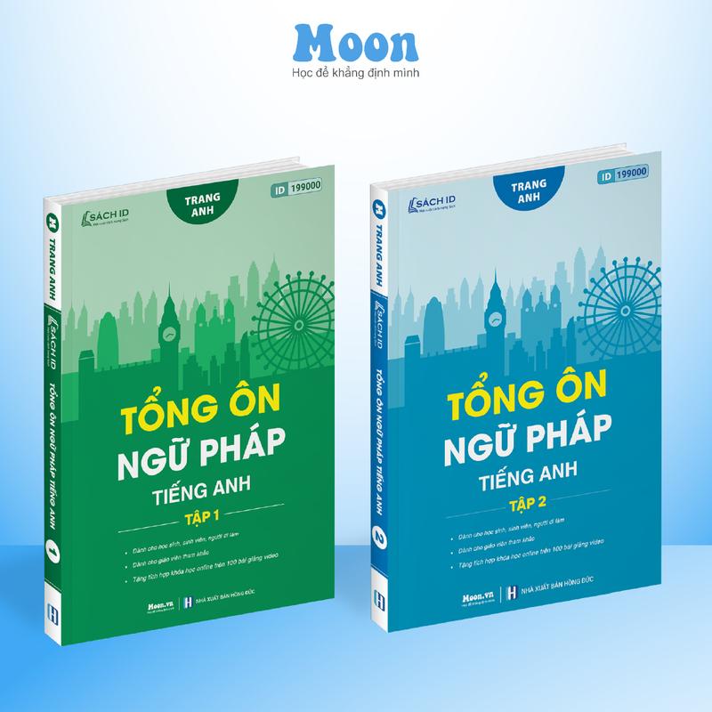 Bản đặc biệt 2 sách tổng ôn ngữ pháp tiếng anh moonbook