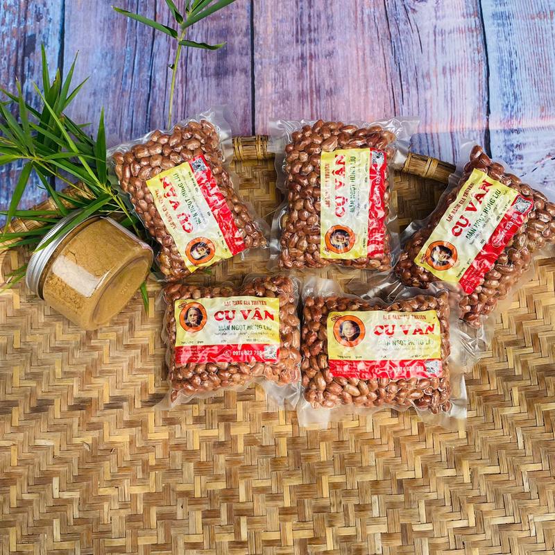 Lạc Rang Húng Lìu Cụ Vân 250g - Đặc Sản Hà Nội - Lạc Trắng Thơm, Giòn, Ngon Snack Ăn Vặt Food Nuts Thức Ăn 4