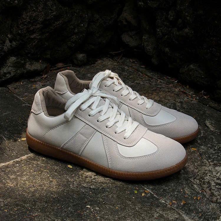 Giày Thể Thao Nam GAT Shoes Sneaker , Da Lộn Trắng Cao Cấp Tăng Chiều Cao, Năng Động Trẻ Trung, Độn Đế, Vintage