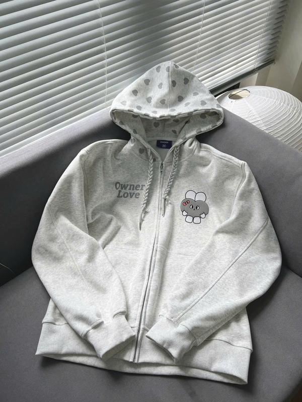 Áo khoác nỉ 2 da dây kéo khoá LOVER hoodiezip form boxy - Hoodiezip Form Rộng Owner