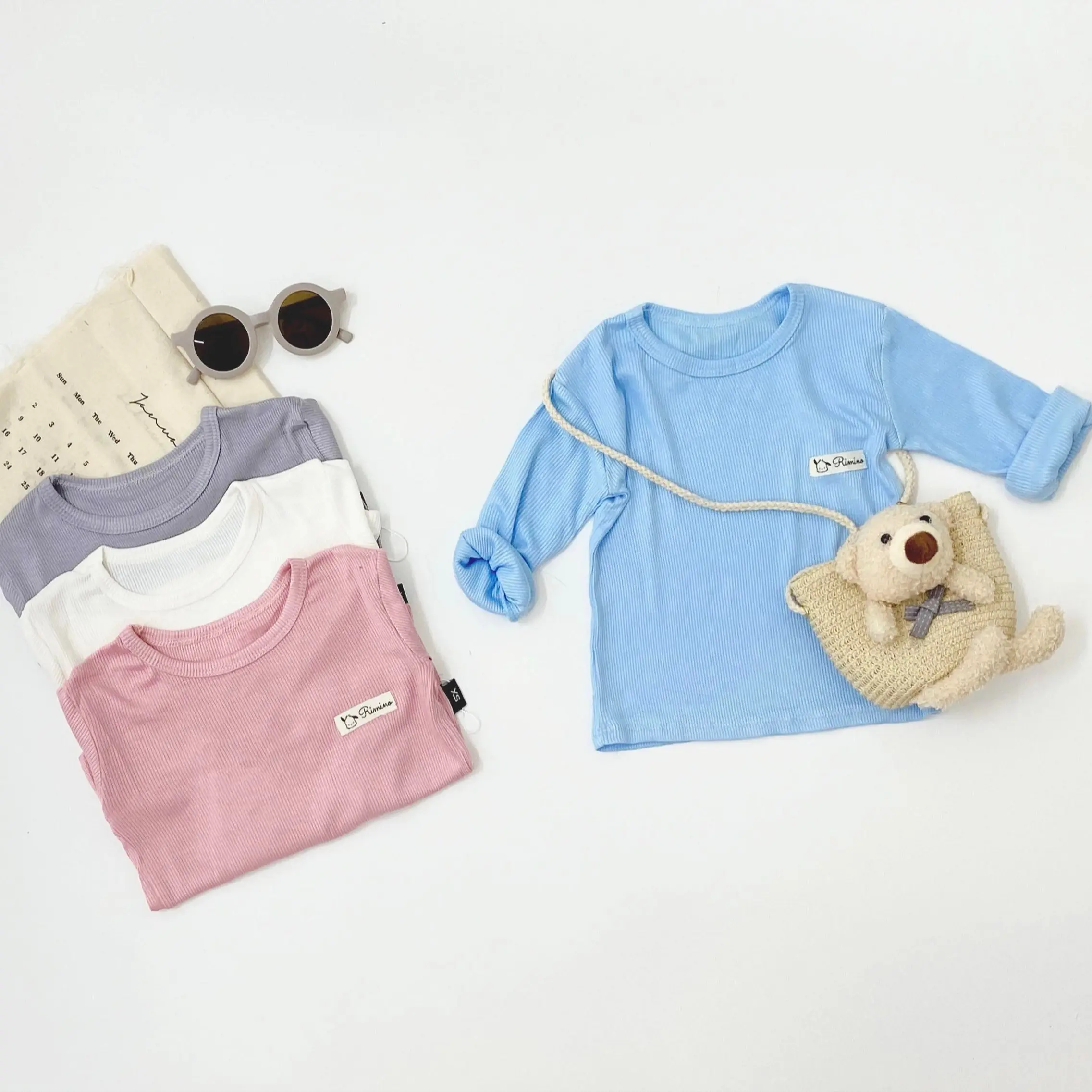 Áo Giữ Nhiệt Thun Tăm Cổ Tròn Nhiều Màu Cho Bé Từ 8-18kg