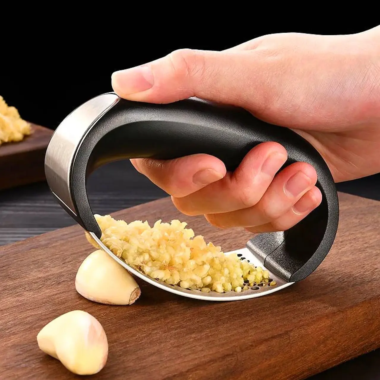 Stainless Steel Garlic Press Crusher Manual Garlic Mincer Chopping Garlic Tool Fruit Vegetable Tools