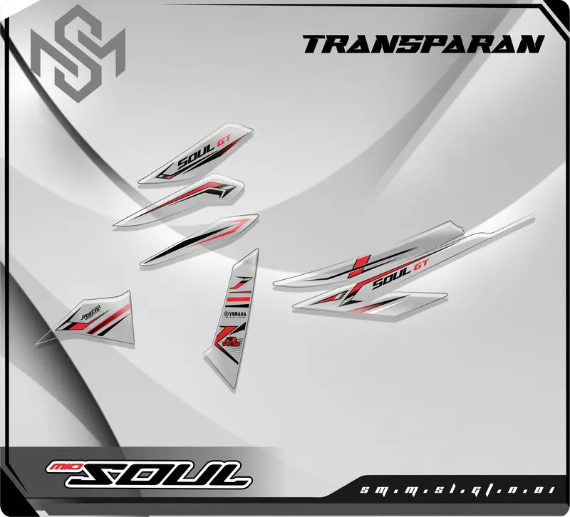 Stiker Striping MIO SOUL GT 125 NEW -  Sticker Motor Yamaha Mio Variasi Transparan SM 0