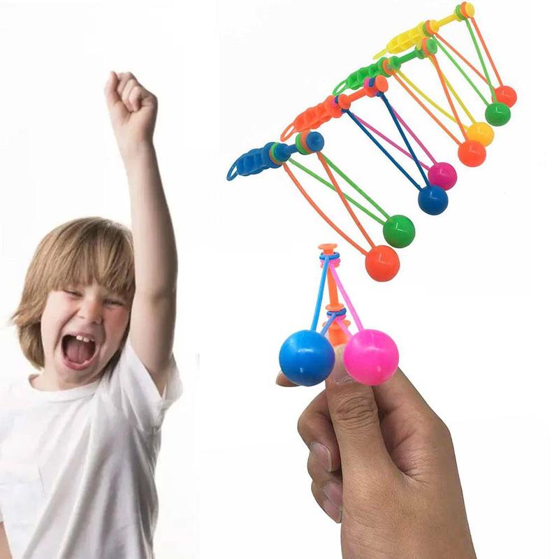 Product Introduction of 1Pcs School Toys Latto Latto Handle Hand-Cranked Double Touch Ball Plastic Classic Nostalgic Casual Toy Children's Day 16