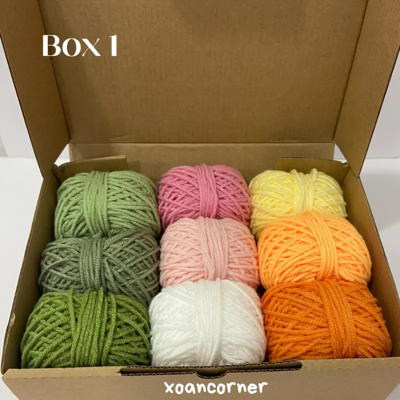 Box len mix màu 10-15gr | Hộp len chiết mix màu sẵn 2