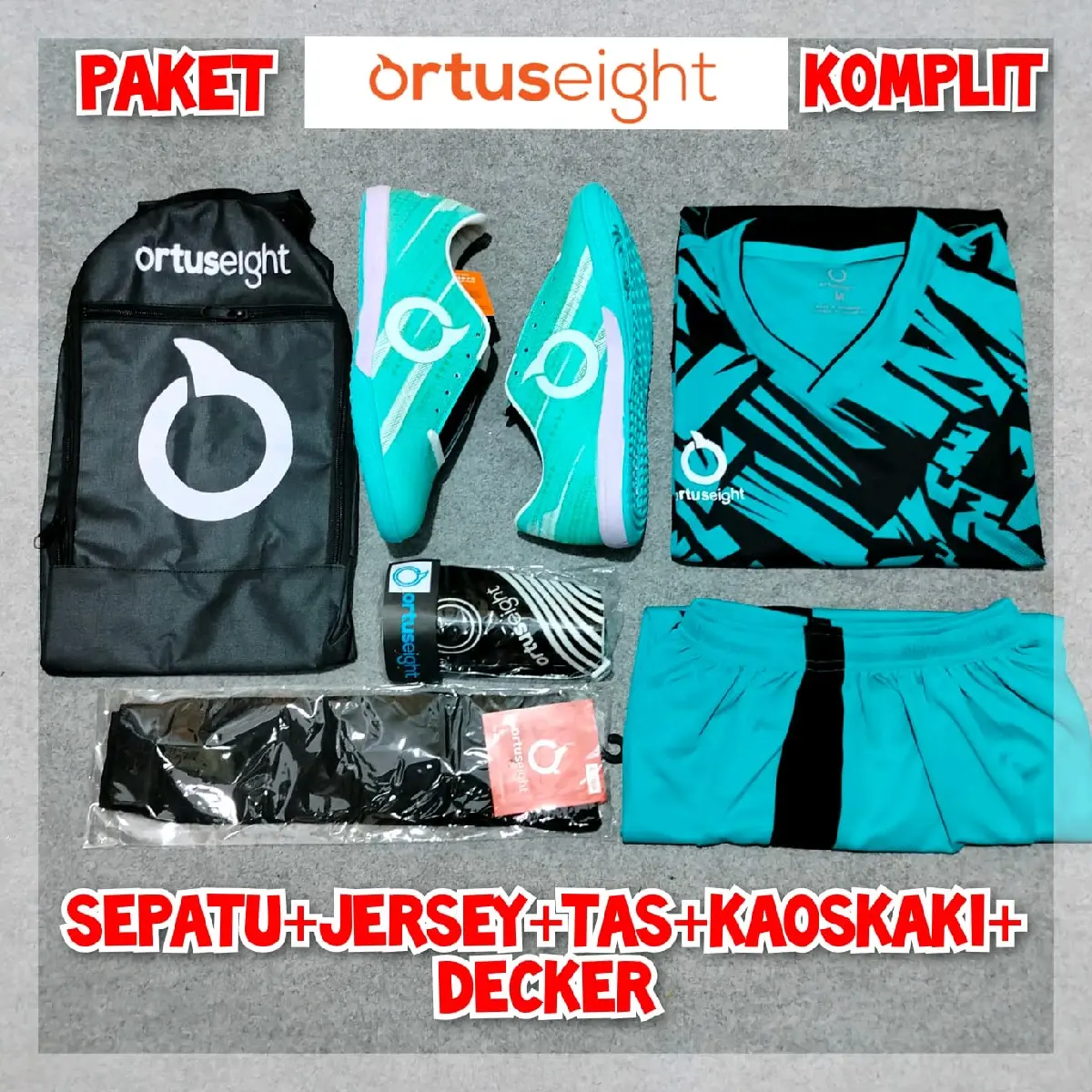 paket komplit sepatu futsal Ortus dewasa terlaris dan berkualitas
