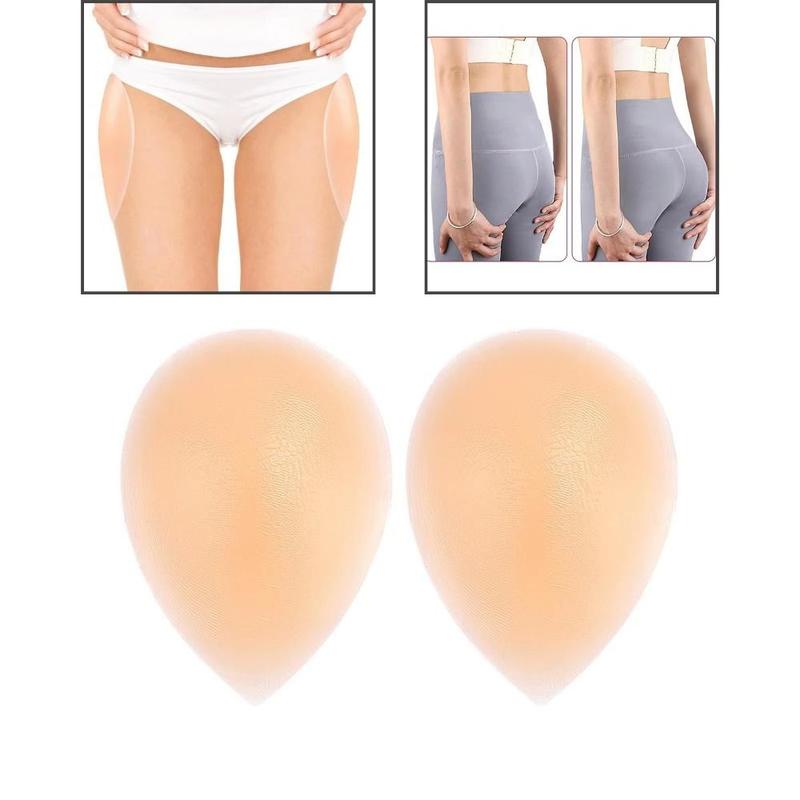 Miếng đệm chiều rộng hông giả, Nhẹ, có thể tháo rời, tự nhiên và liền mạch, mô phỏng hông, chất liệu silicon, miếng dán nâng hông, chân thực, có thể giặt được, bộ tăng cường nâng hông, thích hợp cho đám cưới, 1 cặp 0