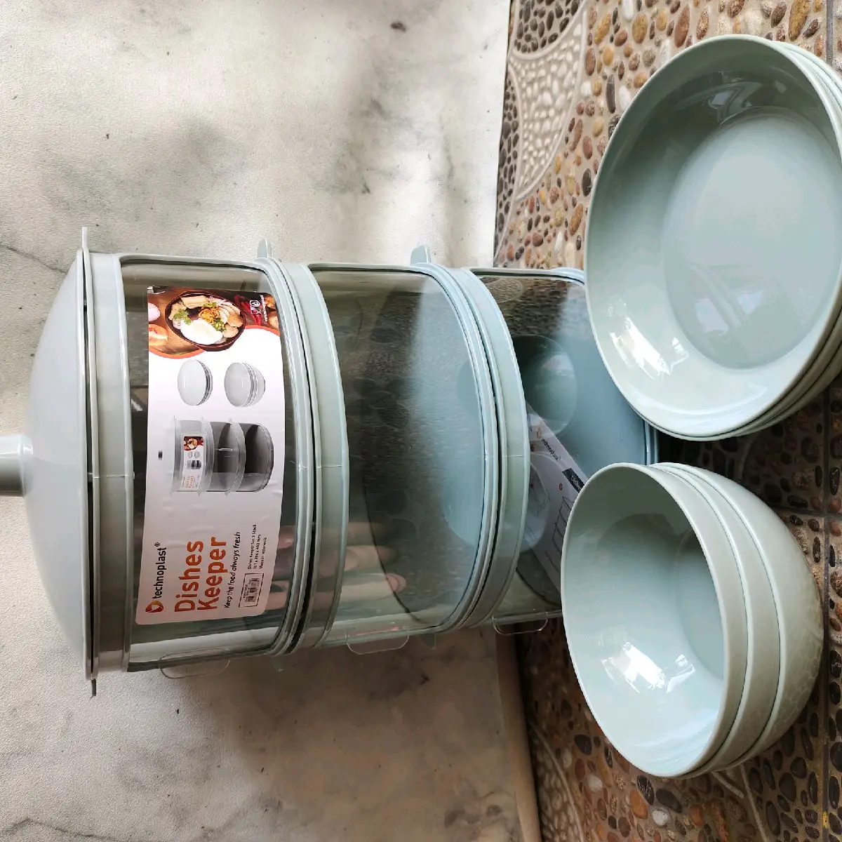 Technoplast Dishes Keeper 3 Susun Tidung Saji Viral