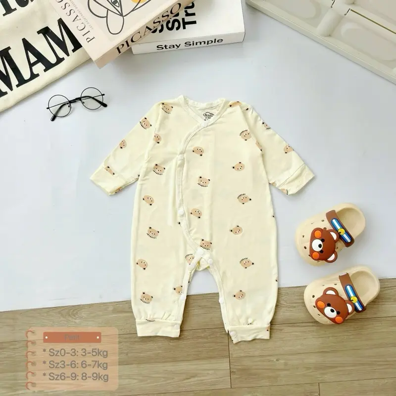 Body dài màu họa tiết chất thun lạnh mềm mát cho bé 7