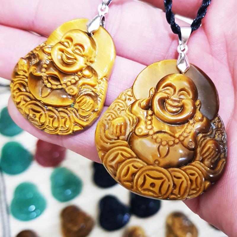 Mặt dây chuyền Phật Di Lặc vàng nâu - LUCKRING 7