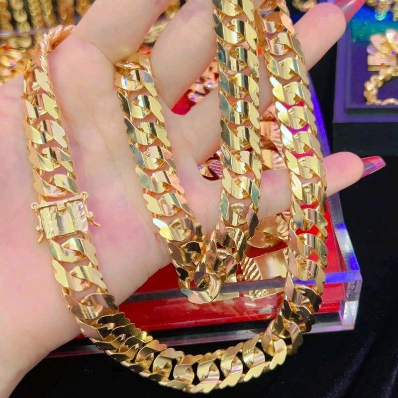 dây chuyền khoen lật trơn 5l khoá hộp bền màu Women