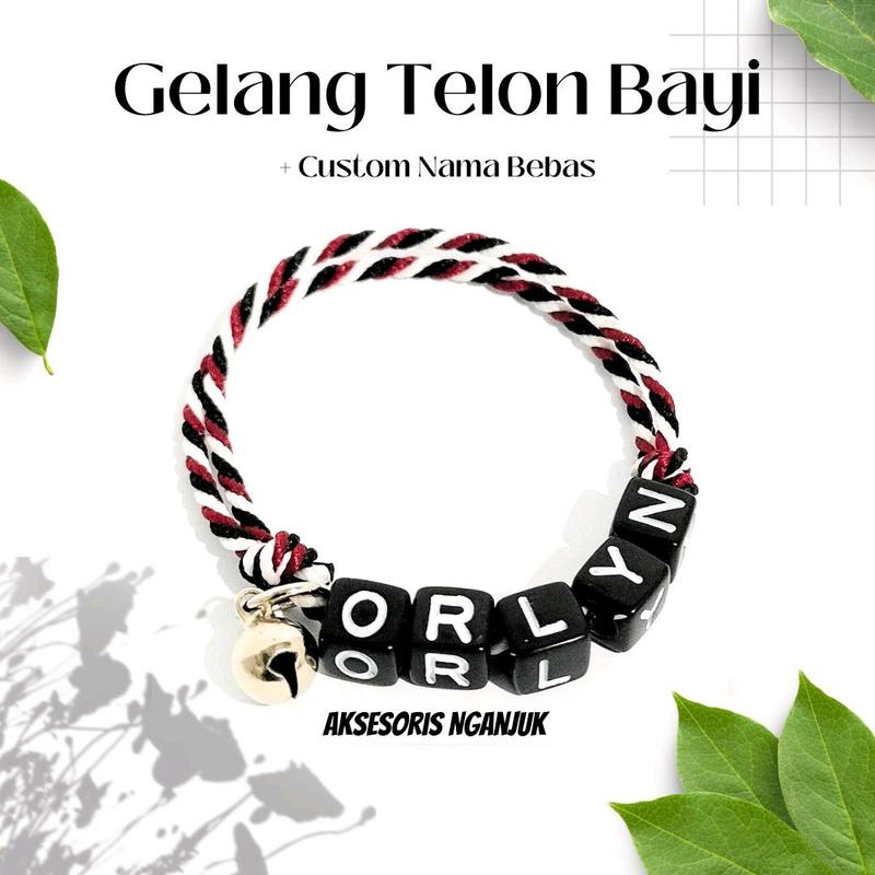 Gelang Tridatu - Gelang Telon Telon Bayi Custom Nama Bayi Bahan Polyester kalung 2