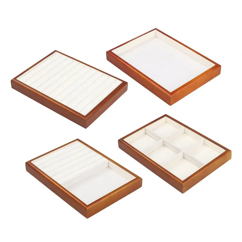 Hộp đựng đồ trang sức, chất liệu gỗ, cho đồng Đồng Hồ và trưng bày đồ trang sức, thích hợp làm quà tặng cho phụ nữ, có giá đỡ Nhẫn, đinh tán và bông tai, khay Sắp Xếp bông tai cửa hàng 1