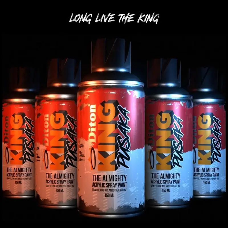 Cat semprot Graffiti Diton King Pusaka 150ml Acrylic Kanvas 0