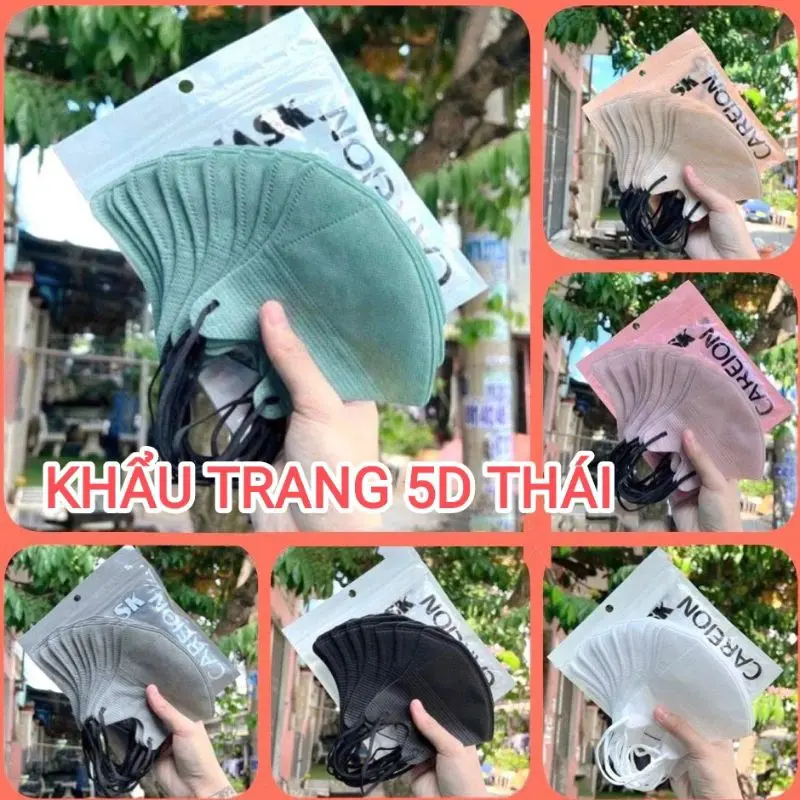 COMBOO 100 khẩu trang 5d thái dày dặn kháng khuẩn chống tia UV cao cấp, 5D MASK