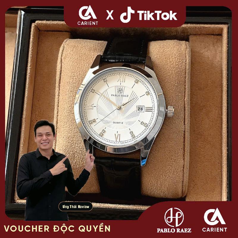 [CARIENT x ƯNG THÁI] Đồng hồ nam dây da PABLO RAEZ 2871 sang trọng chống nước cao cấp CARIENT