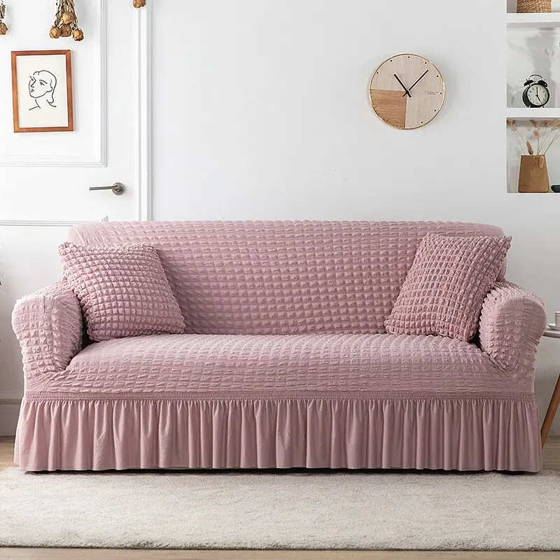 [Keep _ real] 1/2/3/ 4 chỗ ngồi seersucker, bọc ghế sofa, váy, phong cách 8