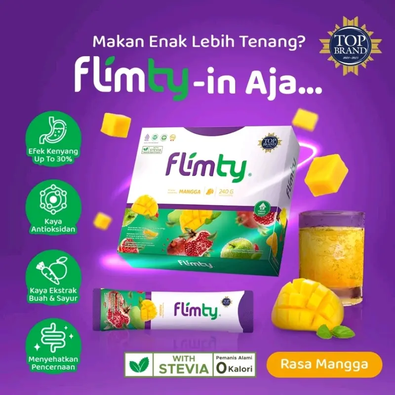 Flimty 1 BOX isi 16 Minuman Serbuk Oat rasa Blackcurrant Raspberry Mangga 0